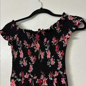 H&M floral mini off shoulder dress